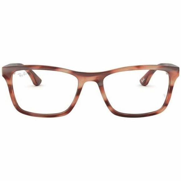 Ray-Ban Square Unisex Eyeglasses Pink/Brown - Picture 2 of 5
